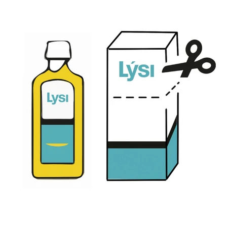 Lysi Junior Omega 3 IJslandse trance voor kinderen, mango-limoen smaak, 240 ml + gratis haakpakket