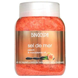Bingospa sel de mer, badzout, perzik en macadamia-olie, 1.35 kg