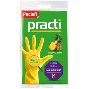 Paclan Practi, Gummihandschuhe, duftend, Ananas, Größe M, 2 Stück
