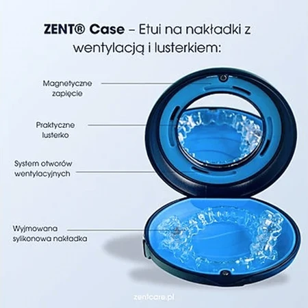 Zent etui, etui voor retainers, aligners, beugels en overlays, wit