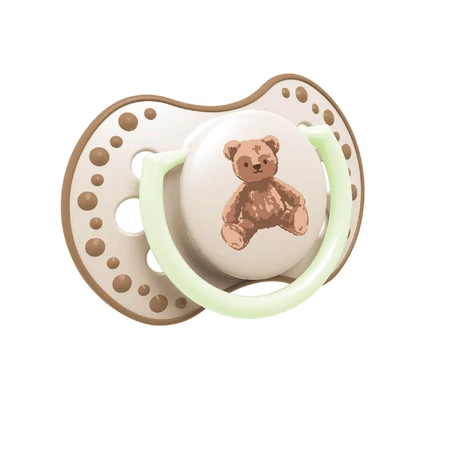 Lovi, fopspeen, 6-18 maanden, silicone, dynamisch, Teddy Love, 2 stuks