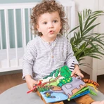 Dumel Jolly Baby, sensorisch boekje, Jungle Dieren Staarten, vanaf de geboorte, 1 stuk