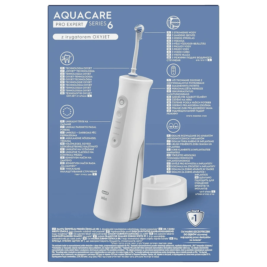 Oral-B AquaCare Pro-Expert Seria 6, irigator cu tehnologie OxyJet