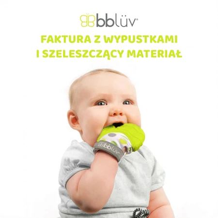 Bbluv, mordedor-guante, a partir de 3 meses, verde lima, 1 pieza