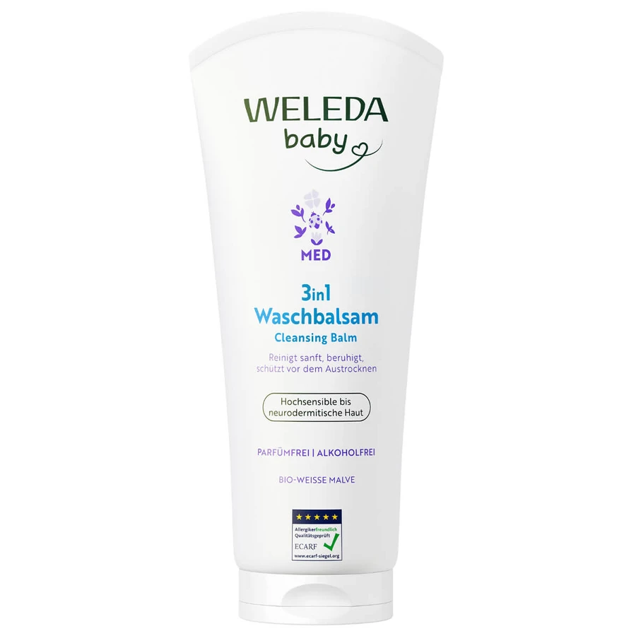 Weleda Baby Med 3in1, spălare corporală reparatoare din prima zi, 200 ml