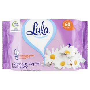 Lula, moistened toilet paper with chamomile extract, 60 pieces