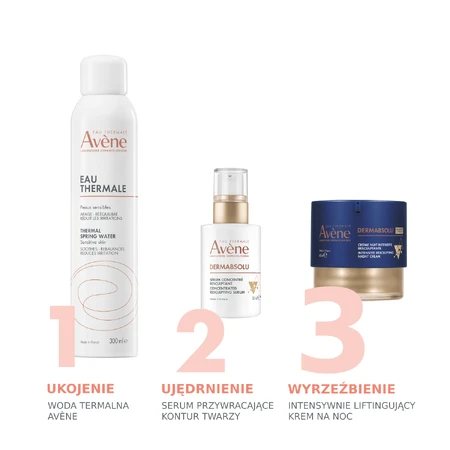 Avene Dermabsolu Set Cuidado Rejuvenecedor Concentrado, crema de noche lifting intensivo, 40 ml + serum restaurador del contorno facial, 30 ml