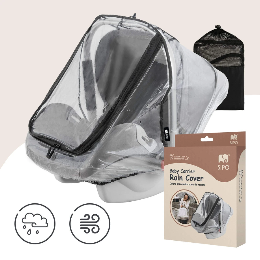 Sipo, rain cover for carrier, transparent, 1 piece