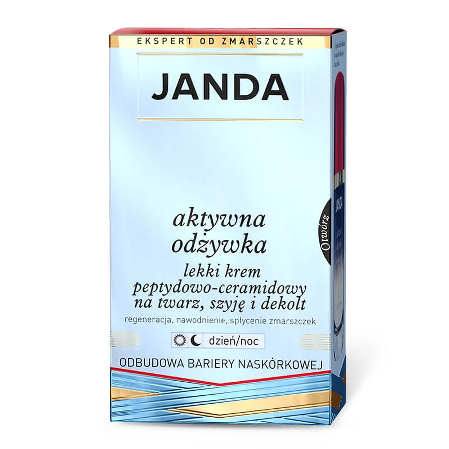 Janda, Active Conditioner, crema leggera alla peptide-ceramide per viso, collo e décolleté, 50 ml