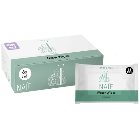 Naif Baby & Kids, toallitas húmedas para bebés y niños, 8 x 54 unidades