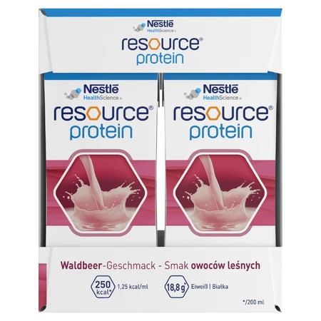 Resource Protein, Nahrungsergänzungsmittel, Waldfruchtgeschmack, 4 x 200 ml