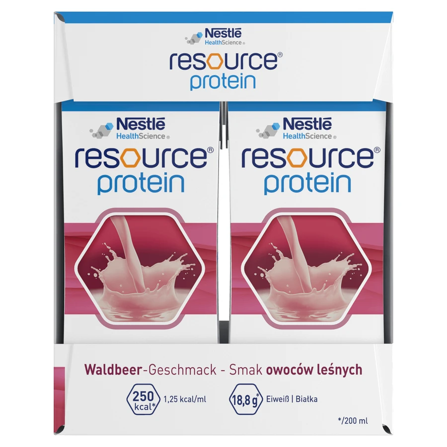 Resource Protein, Nahrungsergänzungsmittel, Waldfruchtgeschmack, 4 x 200 ml