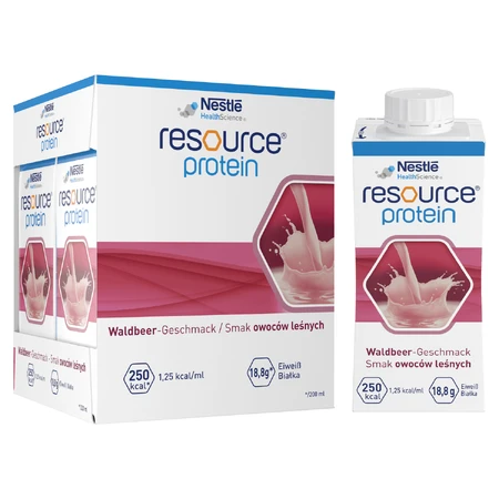 Resource Protein, Nahrungsergänzungsmittel, Waldfruchtgeschmack, 4 x 200 ml