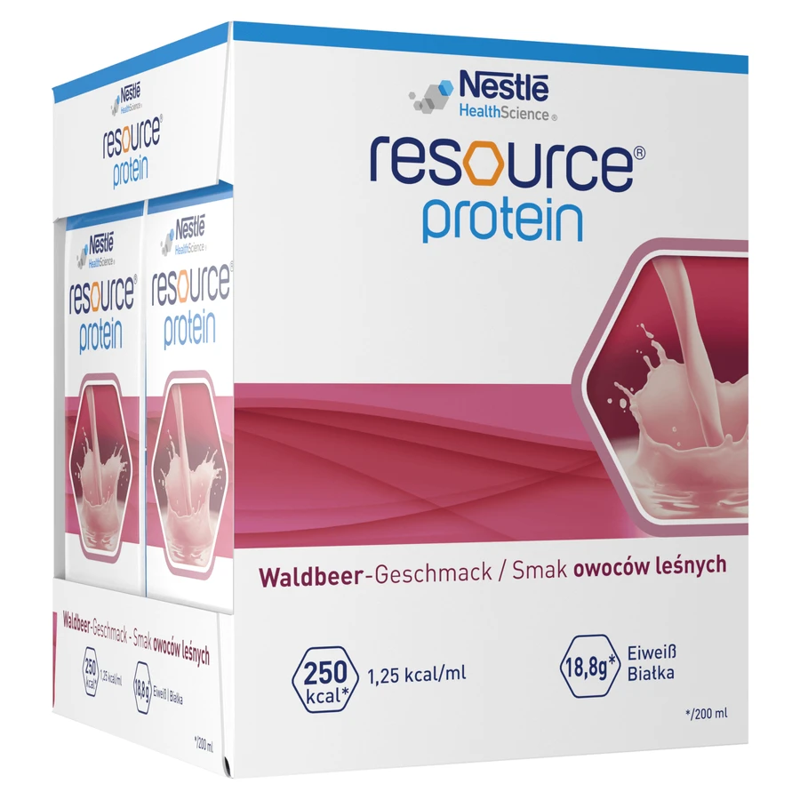 Resource Protein, Nahrungsergänzungsmittel, Waldfruchtgeschmack, 4 x 200 ml