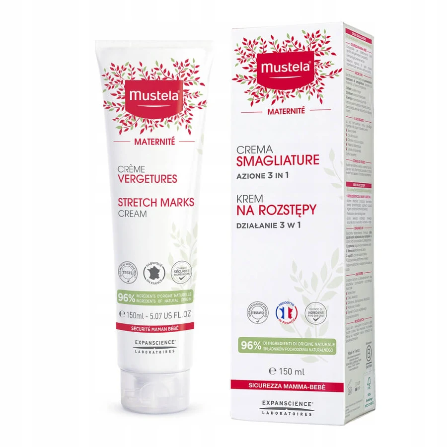 Mustela Maternite Target Zero Kit pentru vergeturi, cremă, 150 ml + ulei, 105 ml