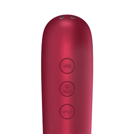 Satisfyer Dual Love Connect App, stimulator clitoridian fără contact, roșu