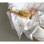 Lullalove set, dandelion brush + muslin diaper, bunny, 40 x 40 cm