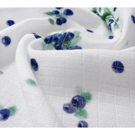 Lullalove, muslin pillow, berries, 25 x 30 cm