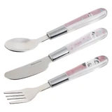 Canpol Babies, stainless steel cutlery set, Exotic Animals, pink, 18 months and older