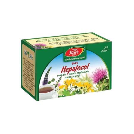 Ceai Hepatocol D43, 20 plicuri, Fares