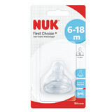 First Choice Plus M2 Wide Hole Silicone Teat, 6-18 months, Nuk