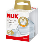 Nature Sense silicone teat, M, 0-6 months, 2 pcs, Nuk