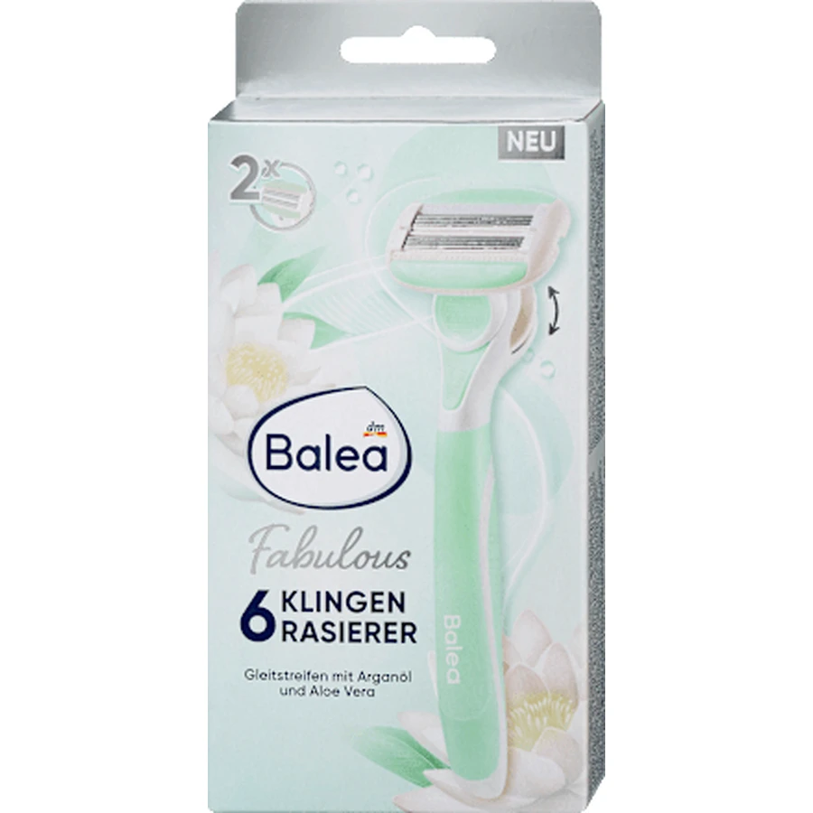 Balea Fabulous razor with 6 blades, 1 pc