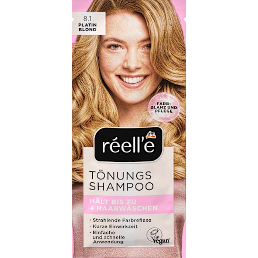 réell'e Champú colorante 8.1 Rubio platino, 14 ml
