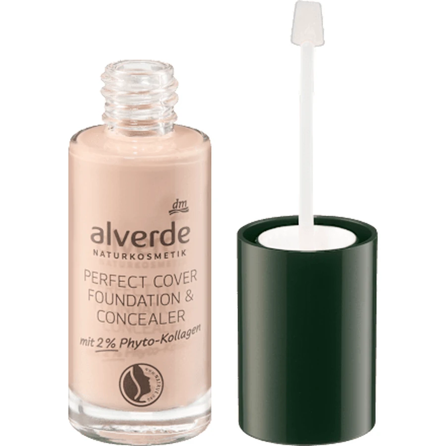 alverde NATURKOSMETIK Fondotinta e correttore Perfect Cover 10 Vanilla 25 ml