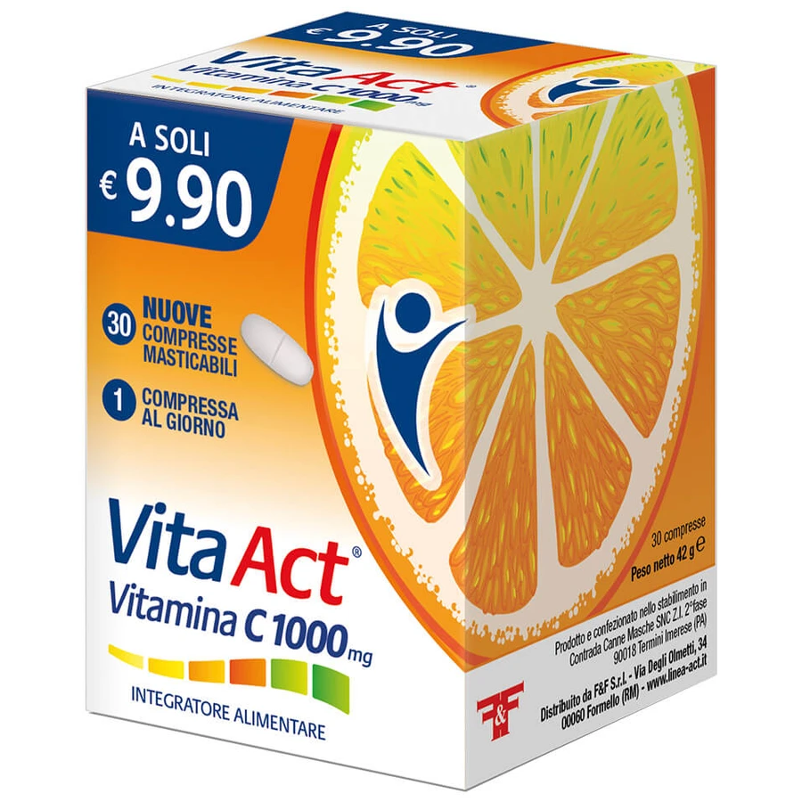 VITA ACT VITAMINA C 1000 MG 30 COMPRIMIDOS MASTICABLES