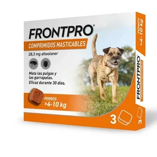 Frontpro Dewormer for dogs 4-10 Kg (M), 3 chewable tablets