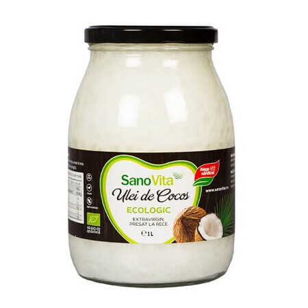 Ulei de cocos extravirgin Eco, 1 L, Sanovita