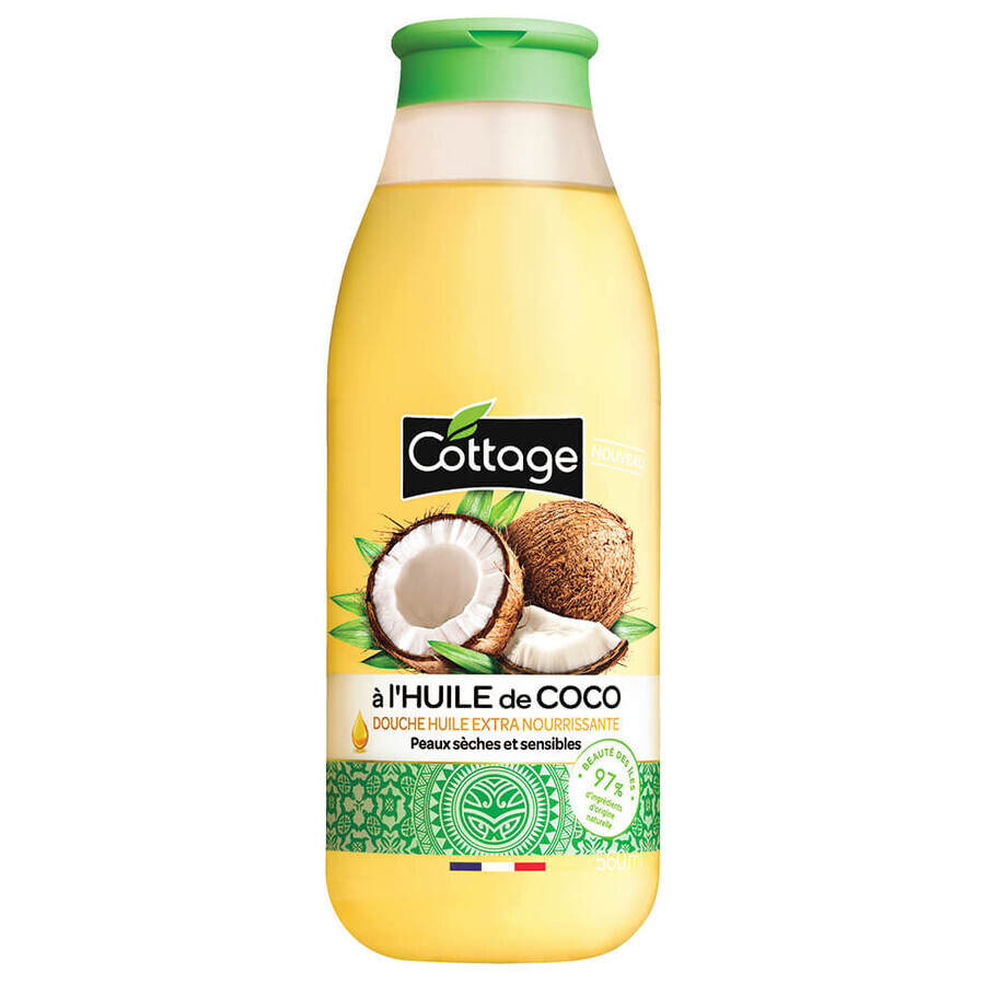 Kokosnuss-Duschöl für trockene Haut, 560 ml, Cottage