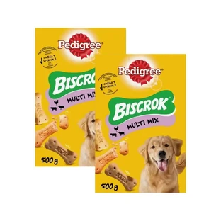 Pedigree Biscrok Biscuit Caja de galletas, 2X500 Gr
