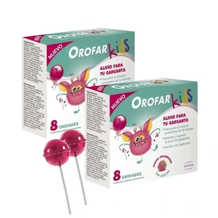 Orofar Kids Suikervrije Framboos Keeljeuk Lolly's , 2x8 lolly's