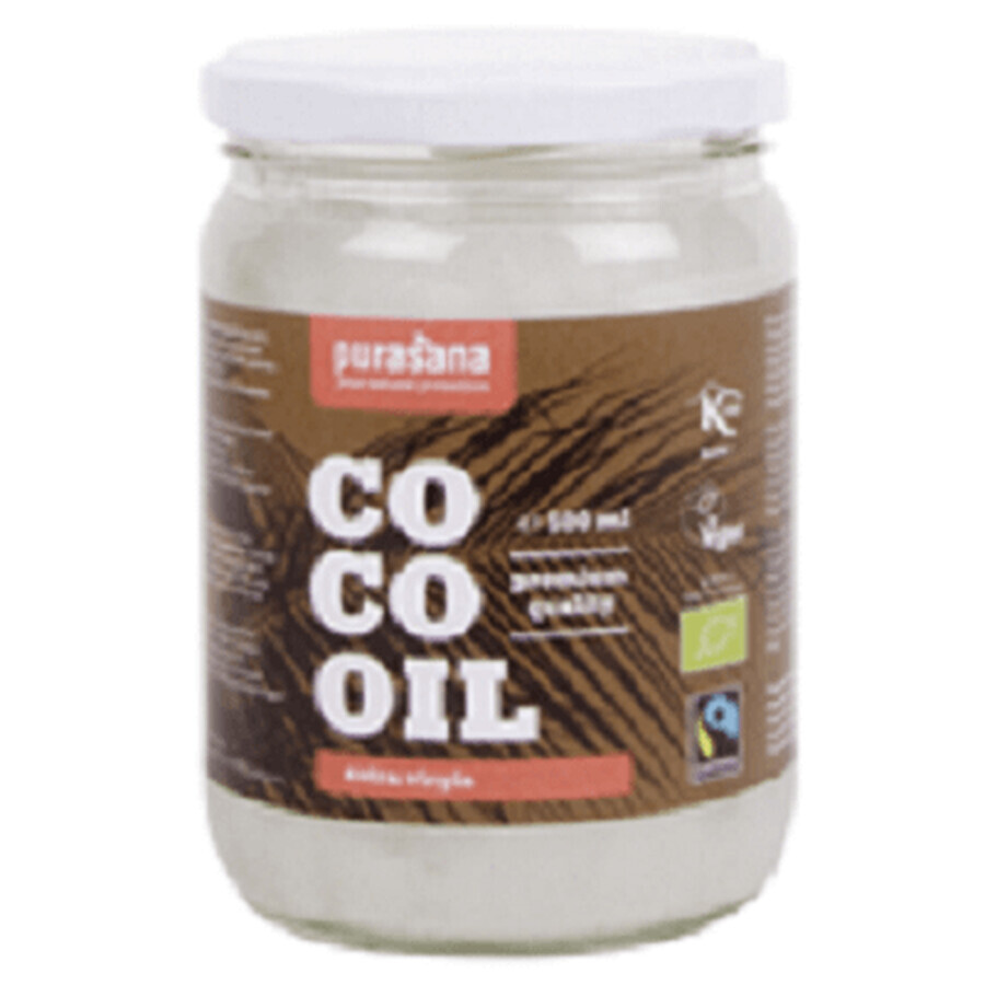 Organic extra virgin coconut oil, 500 ml, Purasana