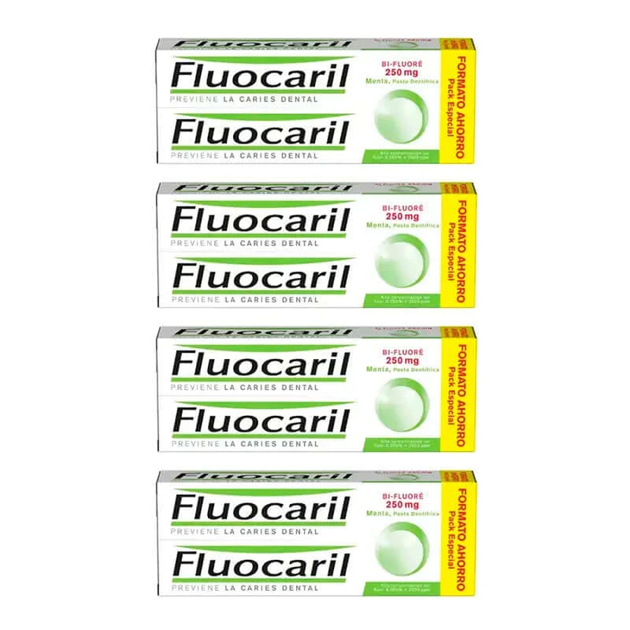 Fluocaril Bi-Fluore, paquet de 4 x 2x125 ml