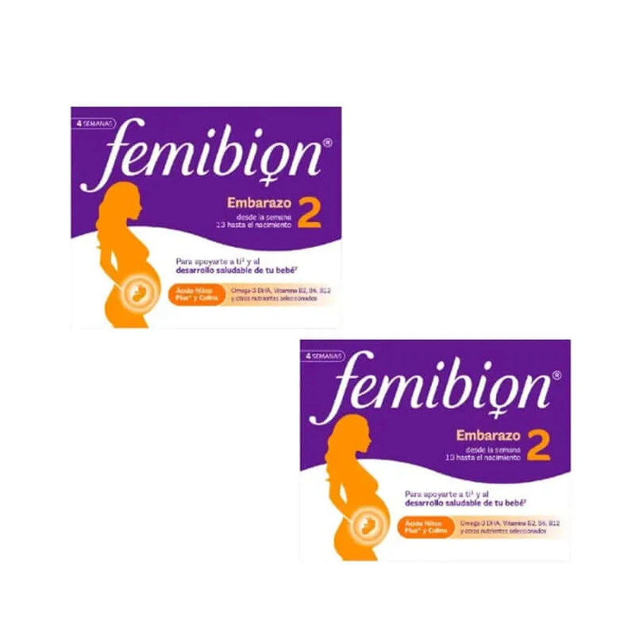 Femibion 2 Ciąża z kwasem foliowym i witaminami, 2X28 tabletek: ceny i cechy