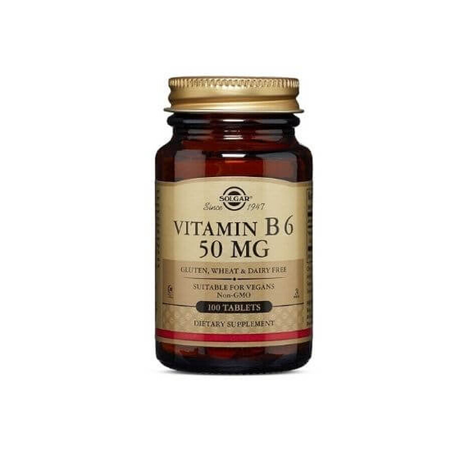 Vitamin B6 50mg, 100 Tabletten, Solgar