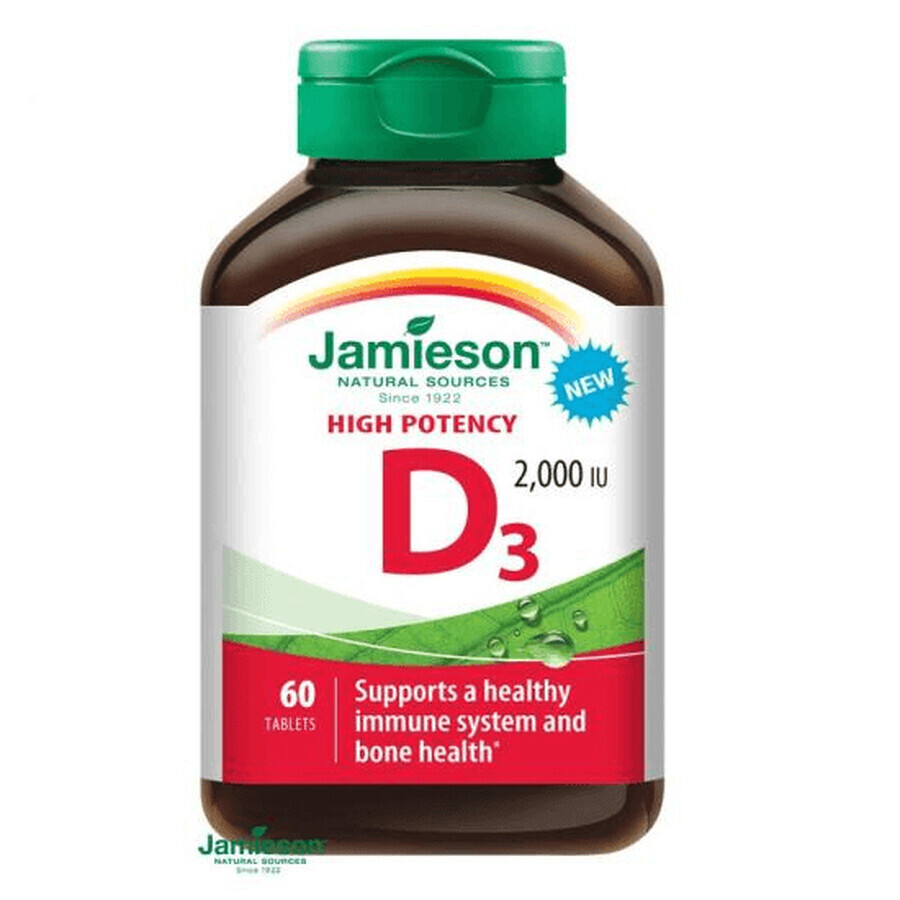 Vitamin D3 50 mcg 2000IU, 60 Tabletten, Jamieson Bewertungen