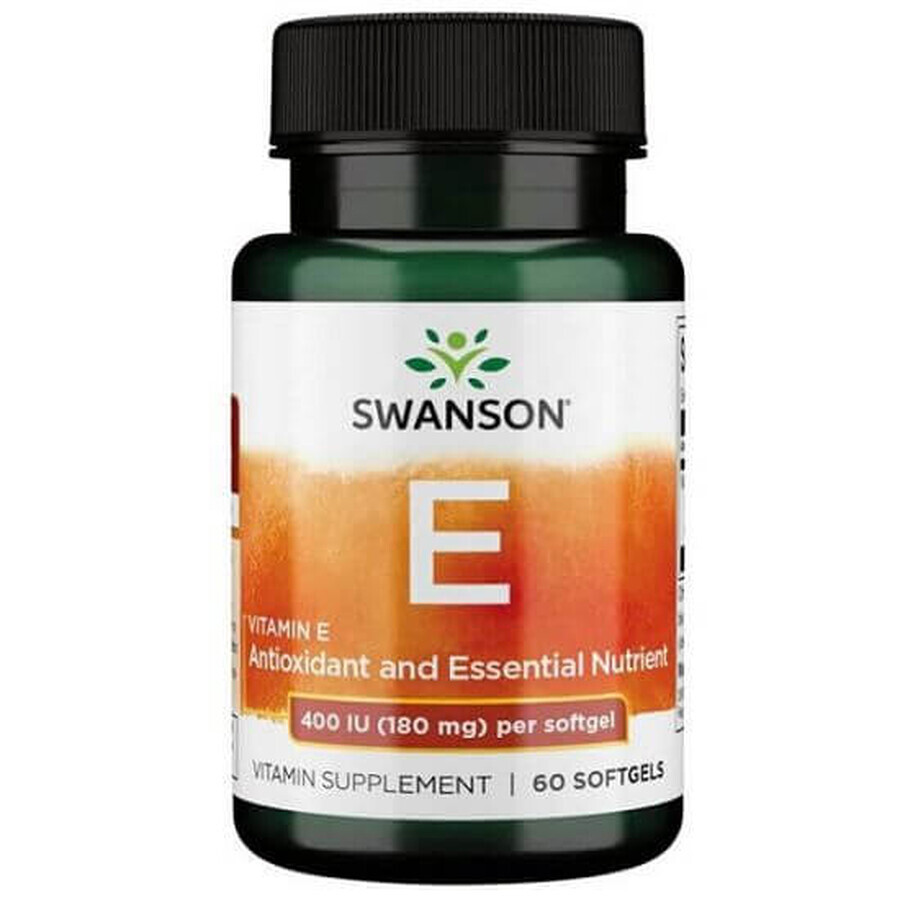 Vitamin E 400 IU, 60 Kapseln, Swanson