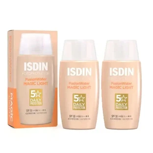 Isdin Fotoprotector Fusion Water Colour Light SPF 50 Pachet 2 x 50 Ml