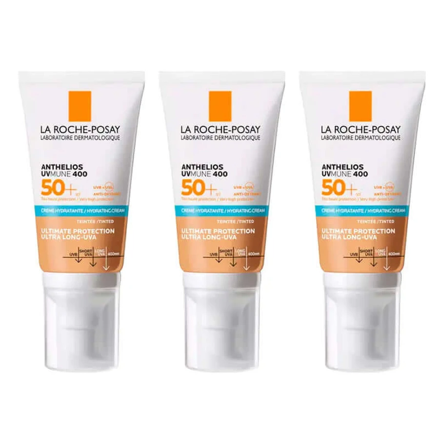 La Roche Posay Anthelios Triplo Kleurcrème Spf 50+ Gevoelige Huid, 3 X 50 Ml