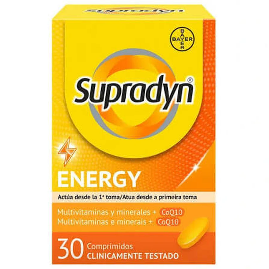 Supradyn Energy Vitaminen, mineralen en dagelijkse energie, 3x30 tabletten