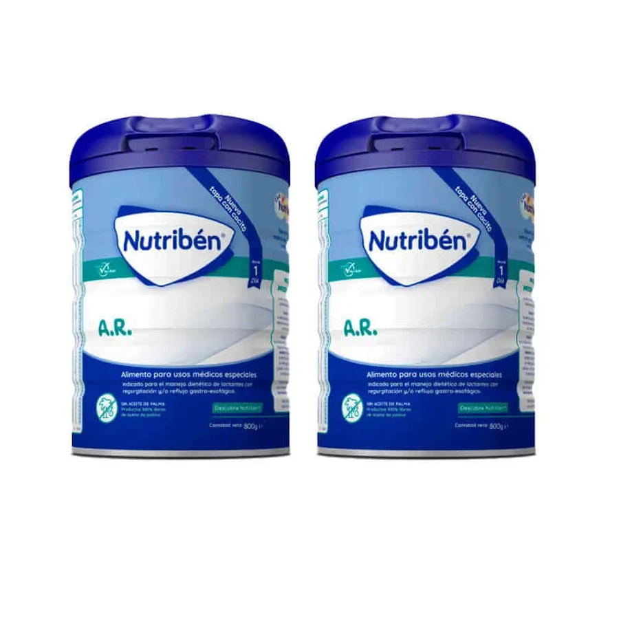 Nutribén AR Anti-Reflux en Anti-Regurgitatie Melk, 2 X 800 gram