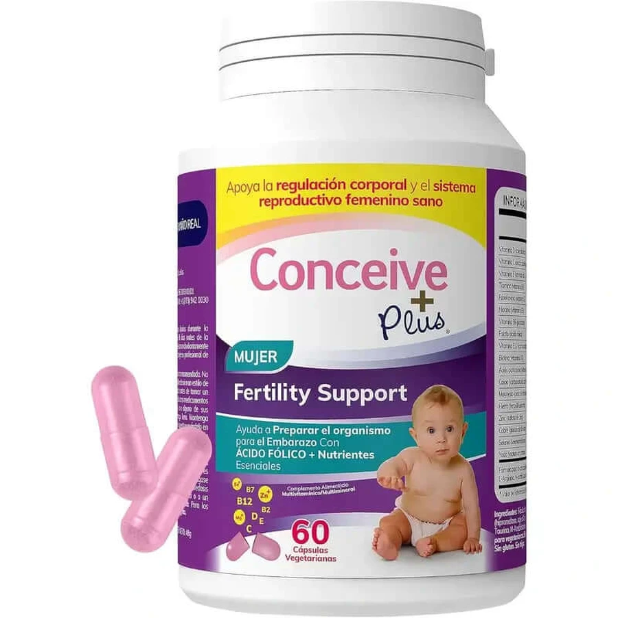 Sasmar Conceive Plus Supporto alla fertilità femminile, 60 capsule