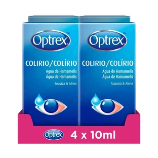 Optrex 4 X Optrex Augentropfen mit Hamameliswasser 10 ml