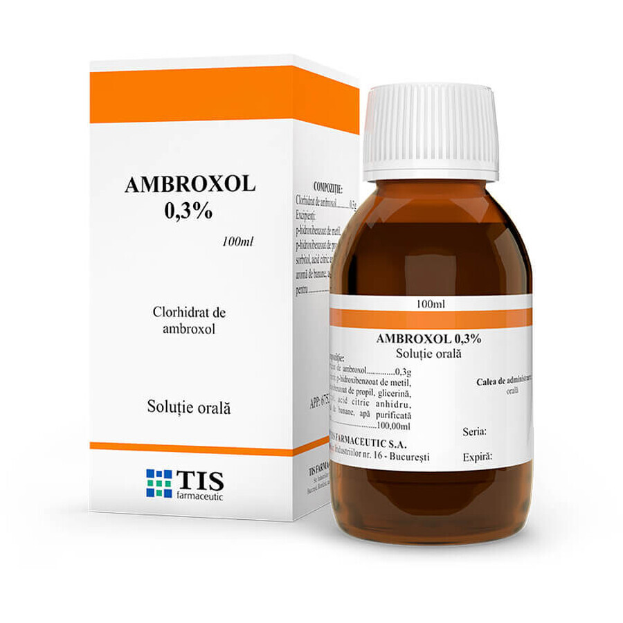 Ambroxol Lösung zum Einnehmen 0,3%, 100 ml, Tis Farmaceutic