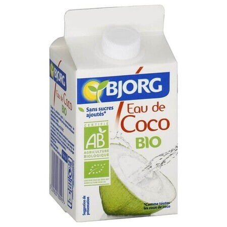 Apa de cocos bio fara zahar adaugat, 500 ml, Bjorg