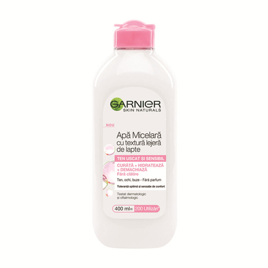 Apa micelara cu textura lejera de lapte Skin Naturals, 400 ml, Garnier